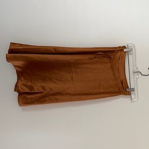 Joie midi skirt. Silk. Orange. Size 0